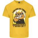Cats I'm One of Those Morning People Funny Kids T-Shirt Childrens Yellow