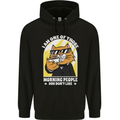 Cats I'm One of Those Morning People Funny Mens 80% Cotton Hoodie Black