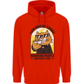 Cats I'm One of Those Morning People Funny Mens 80% Cotton Hoodie Bright Red