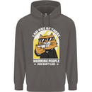 Cats I'm One of Those Morning People Funny Mens 80% Cotton Hoodie Charcoal