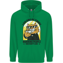 Cats I'm One of Those Morning People Funny Mens 80% Cotton Hoodie Irish Green