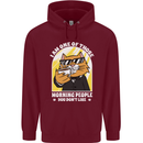 Cats I'm One of Those Morning People Funny Mens 80% Cotton Hoodie Maroon