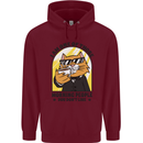 Cats I'm One of Those Morning People Funny Mens 80% Cotton Hoodie Maroon
