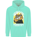 Cats I'm One of Those Morning People Funny Mens 80% Cotton Hoodie Peppermint