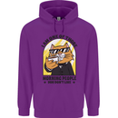 Cats I'm One of Those Morning People Funny Mens 80% Cotton Hoodie Purple