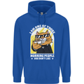 Cats I'm One of Those Morning People Funny Mens 80% Cotton Hoodie Royal Blue