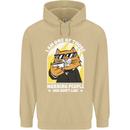 Cats I'm One of Those Morning People Funny Mens 80% Cotton Hoodie Sand