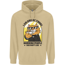 Cats I'm One of Those Morning People Funny Mens 80% Cotton Hoodie Sand
