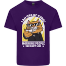 Cats I'm One of Those Morning People Funny Mens Cotton T-Shirt Tee Top Purple