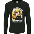 Cats I'm One of Those Morning People Funny Mens Long Sleeve T-Shirt Black