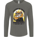 Cats I'm One of Those Morning People Funny Mens Long Sleeve T-Shirt Charcoal