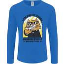 Cats I'm One of Those Morning People Funny Mens Long Sleeve T-Shirt Royal Blue