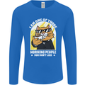 Cats I'm One of Those Morning People Funny Mens Long Sleeve T-Shirt Royal Blue