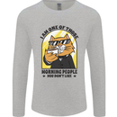 Cats I'm One of Those Morning People Funny Mens Long Sleeve T-Shirt Sports Grey
