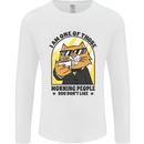 Cats I'm One of Those Morning People Funny Mens Long Sleeve T-Shirt White