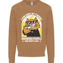 Cats I'm One of Those Morning People Funny Mens Sweatshirt Jumper Caramel Latte