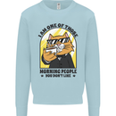 Cats I'm One of Those Morning People Funny Mens Sweatshirt Jumper Light Blue