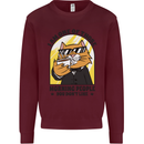 Cats I'm One of Those Morning People Funny Mens Sweatshirt Jumper Maroon