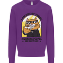 Cats I'm One of Those Morning People Funny Mens Sweatshirt Jumper Purple
