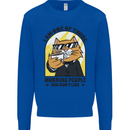 Cats I'm One of Those Morning People Funny Mens Sweatshirt Jumper Royal Blue