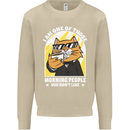 Cats I'm One of Those Morning People Funny Mens Sweatshirt Jumper Sand