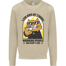 Cats I'm One of Those Morning People Funny Mens Sweatshirt Jumper Sand