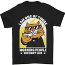 Cats I'm One of Those Morning People Funny Mens T-Shirt Cotton Gildan Black