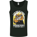 Cats I'm One of Those Morning People Funny Mens Vest Tank Top Black