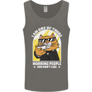 Cats I'm One of Those Morning People Funny Mens Vest Tank Top Charcoal
