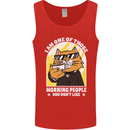 Cats I'm One of Those Morning People Funny Mens Vest Tank Top Red