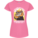 Cats I'm One of Those Morning People Funny Womens Petite Cut T-Shirt Azalea