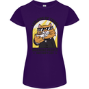 Cats I'm One of Those Morning People Funny Womens Petite Cut T-Shirt Purple