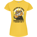 Cats I'm One of Those Morning People Funny Womens Petite Cut T-Shirt Yellow