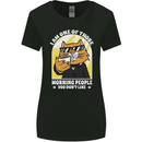 Cats I'm One of Those Morning People Funny Womens Wider Cut T-Shirt Black