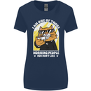 Cats I'm One of Those Morning People Funny Womens Wider Cut T-Shirt Navy Blue