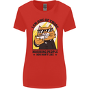 Cats I'm One of Those Morning People Funny Womens Wider Cut T-Shirt Red