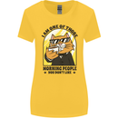 Cats I'm One of Those Morning People Funny Womens Wider Cut T-Shirt Yellow