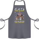 Cats Make Me Happy Funny Christmas Cotton Apron 100% Organic Steel
