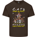 Cats Make Me Happy Funny Christmas Kids T-Shirt Childrens Chocolate