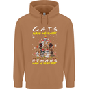 Cats Make Me Happy Funny Christmas Mens 80% Cotton Hoodie Caramel Latte