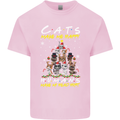 Cats Make Me Happy Funny Christmas Mens Cotton T-Shirt Tee Top Light Pink