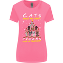 Cats Make Me Happy Funny Christmas Womens Wider Cut T-Shirt Azalea