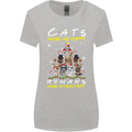 Cats Make Me Happy Funny Christmas Womens Wider Cut T-Shirt Sports Grey