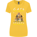 Cats Make Me Happy Funny Christmas Womens Wider Cut T-Shirt Yellow