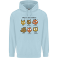 Cats Types of Coffee Drinkers Childrens Kids Hoodie Light Blue