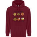 Cats Types of Coffee Drinkers Childrens Kids Hoodie Maroon