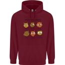 Cats Types of Coffee Drinkers Childrens Kids Hoodie Maroon