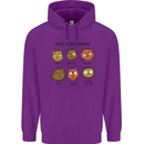 Cats Types of Coffee Drinkers Childrens Kids Hoodie Purple