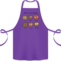 Cats Types of Coffee Drinkers Cotton Apron 100% Organic Purple