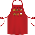 Cats Types of Coffee Drinkers Cotton Apron 100% Organic Red